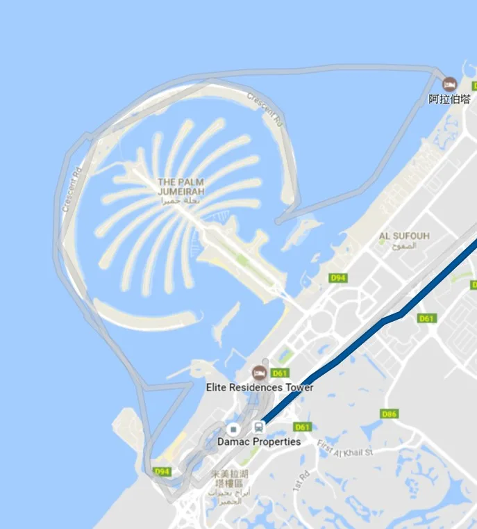 [杜拜自由行]超刺激快艇海上探索帆船酒店和棕梠島