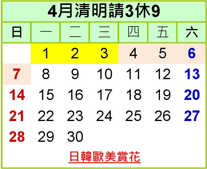 2019年4月請假出國攻略