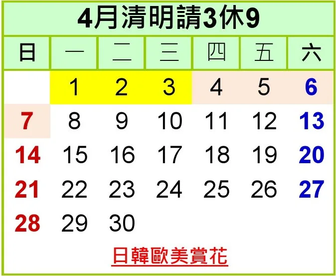 2019年4月請假出國攻略